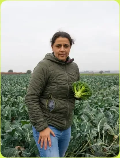Una foto de uno de nuestros granjeros