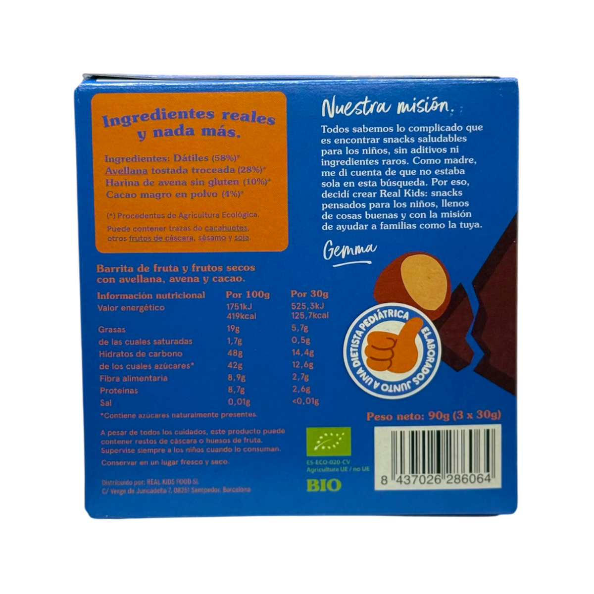 Pack 3 barritas Cacao y avellana