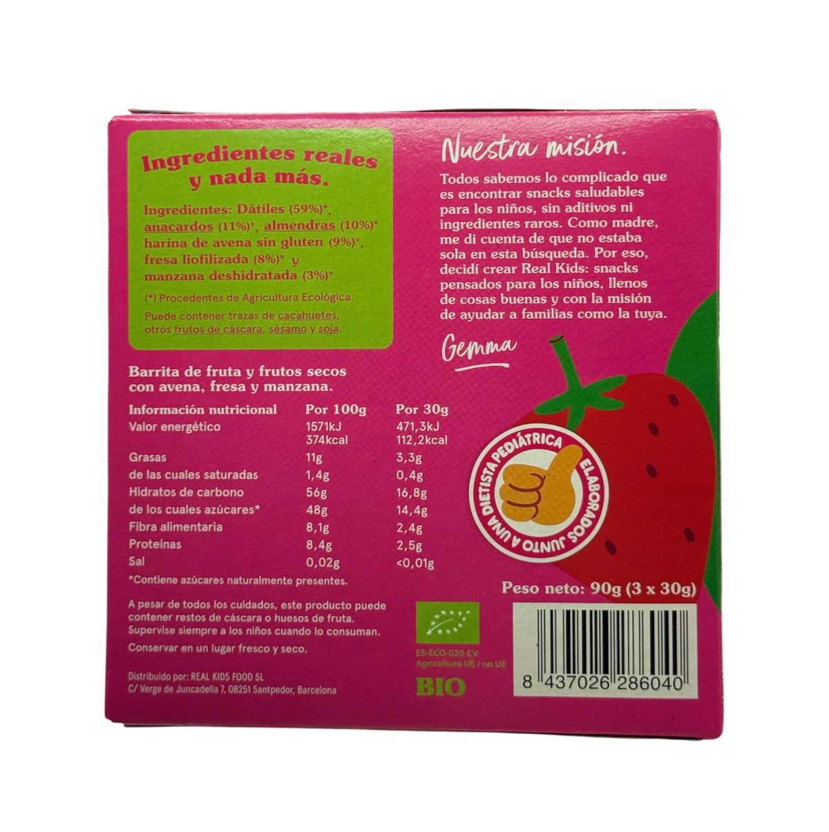 Pack 3 barritas Fresa y Manzana