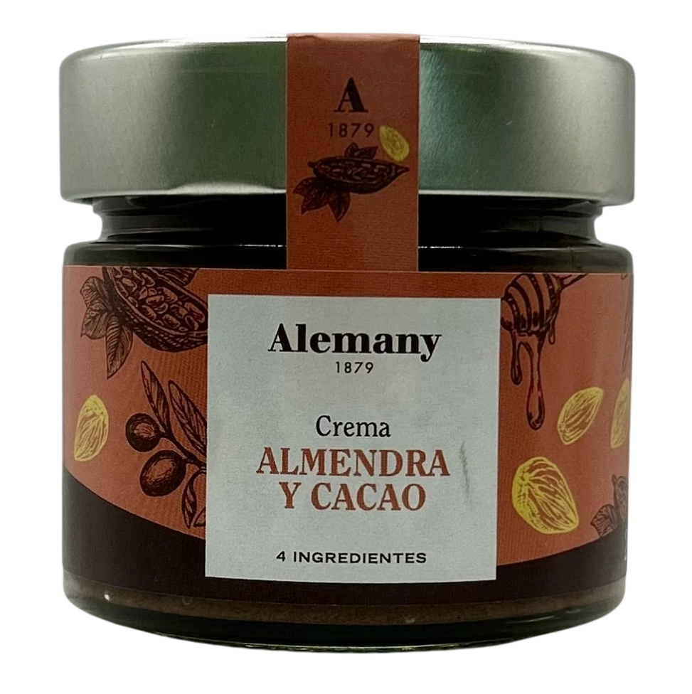 Crema de almendra y cacao Alemany 200 g con 4 ingredientes