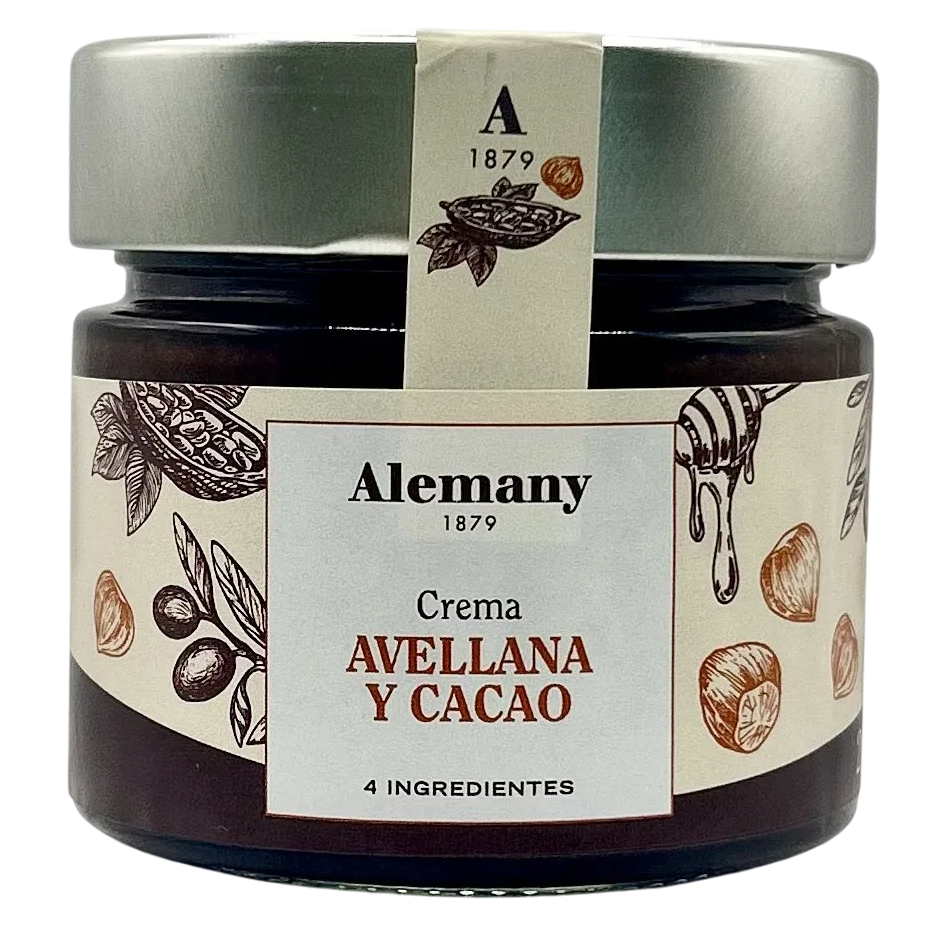 Crema d'avellana i cacau Alemany 200 g amb 4 ingredients