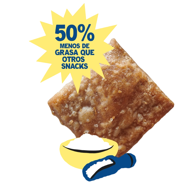 Bagazitos Sal Marina amb missatge 50% menys greix que altres snacks
