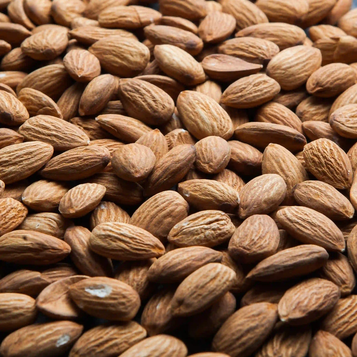 Primer plano de almendras tostadas crujientes La Noguera