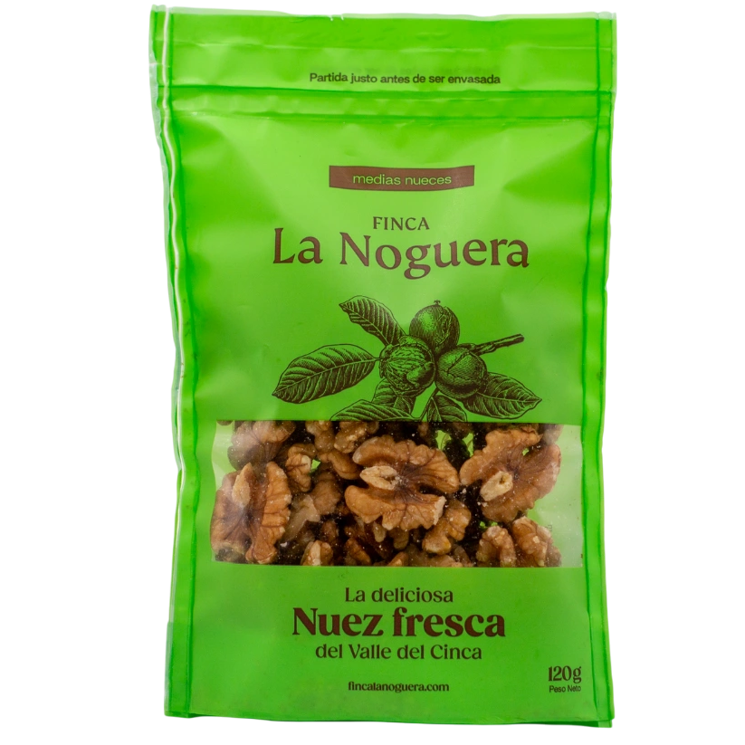 Bossa de mitges nous de Finca La Noguera 120 g amb finestra transparent