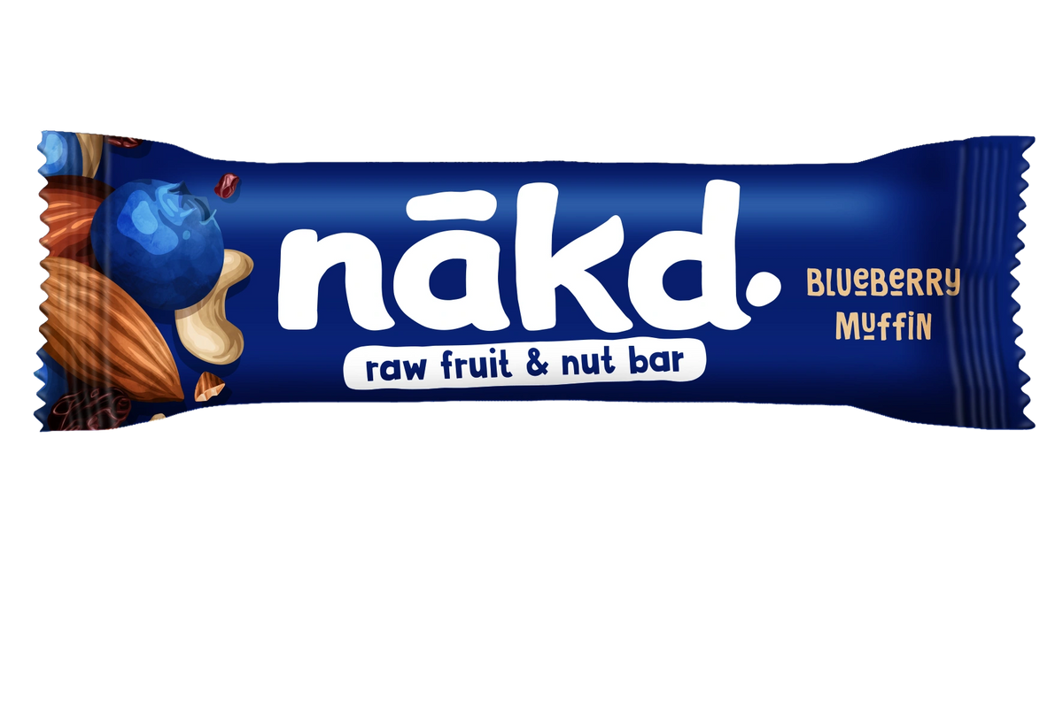 Barreta Nakd Blueberry Muffin raw fruit and nut bar