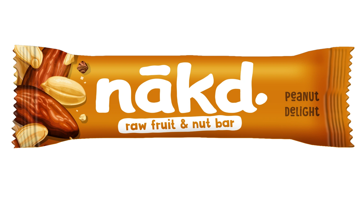 Barreta Nakd Peanut Delight amb dàtils i cacauets sense sucre afegit