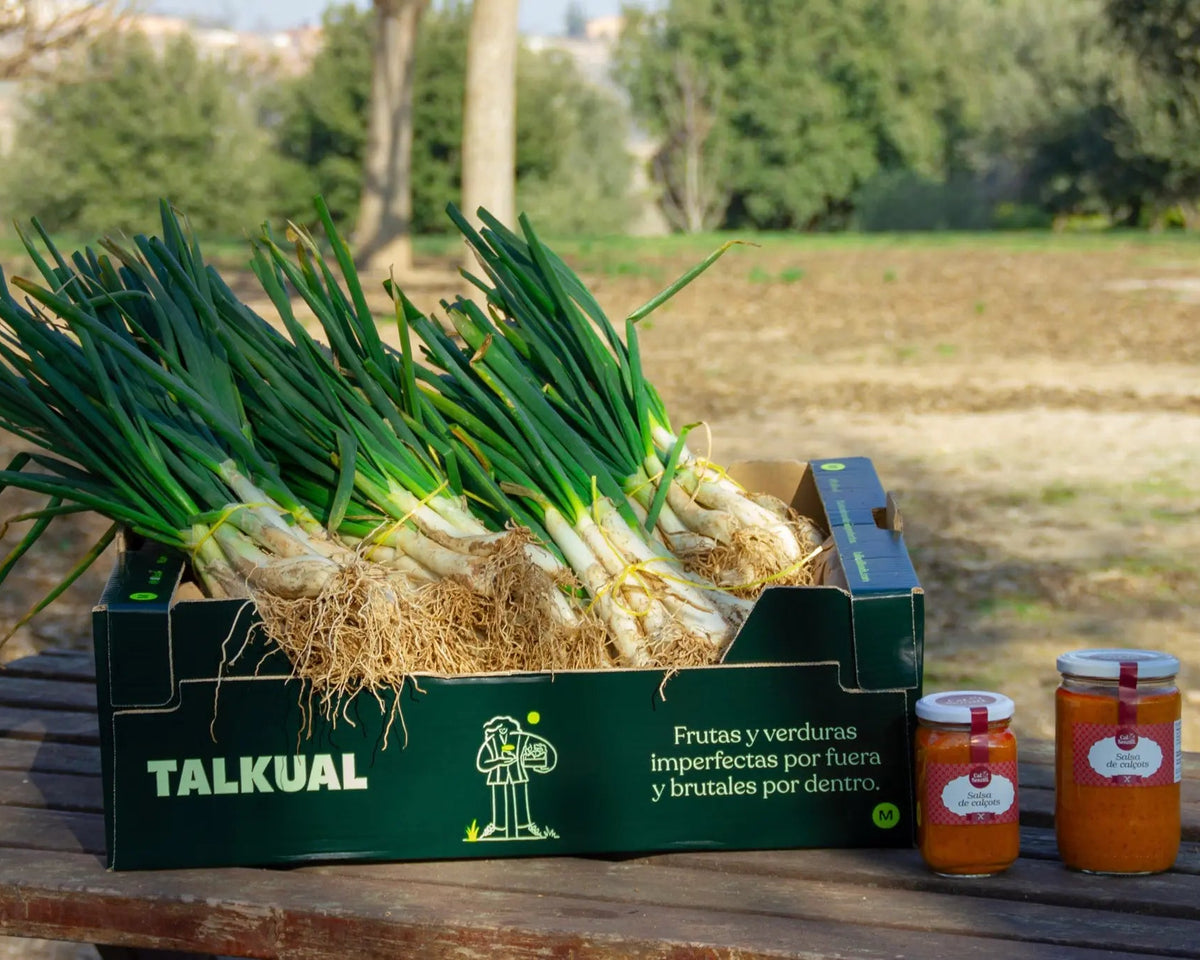 Pack mitjà de calçots frescos Talkual amb salsa de calçots