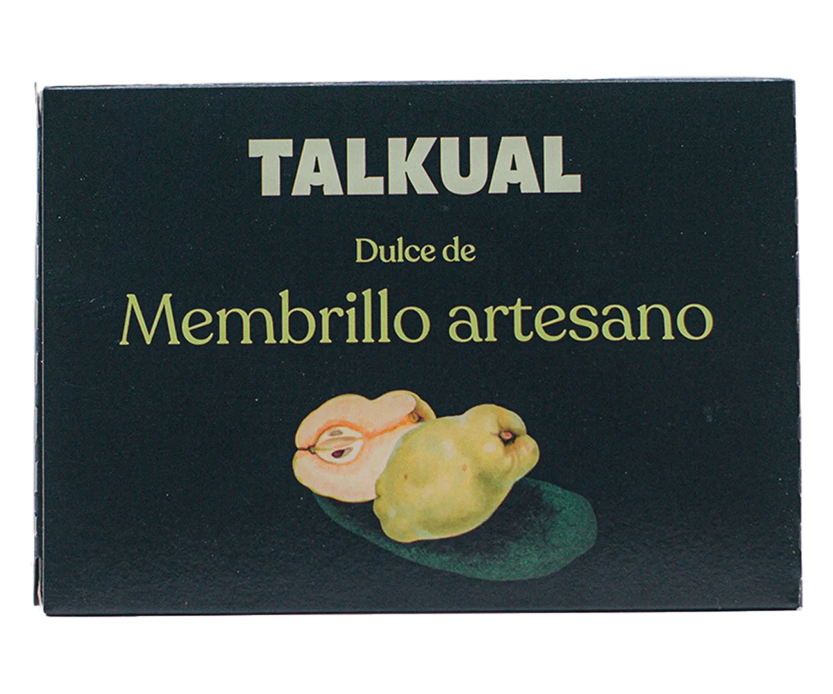 Caixa de codonyat artesà TALKUAL amb il·lustració de codonys